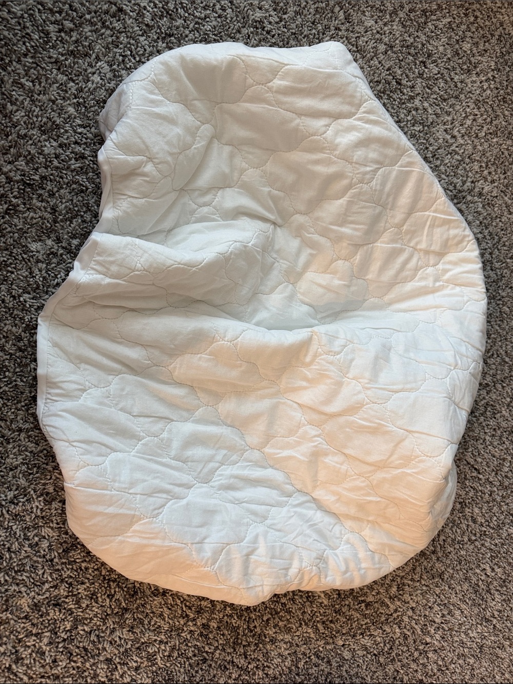White Waterproof Quilted Kids Bassinet Mattress Cover - Soft Protective Layer